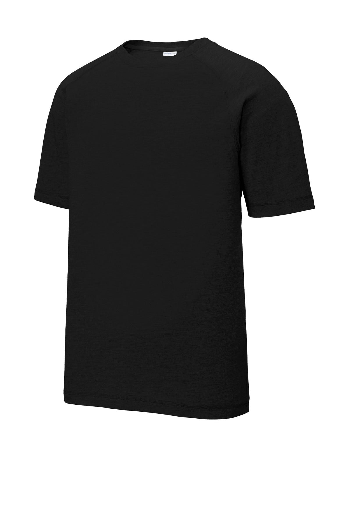 Unisex PosiCharge Tri-Blend Wicking Raglan Tee - Black Triad So