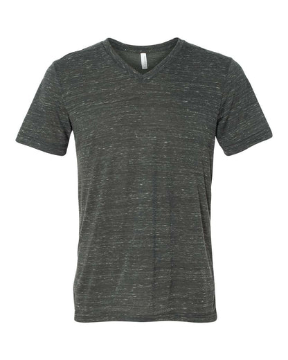 Unisex Jersey Short-Sleeve V-Neck T-Shirt - Charcoal Marble