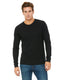 Bella + Canvas 3501 - Unisex Jersey Long-Sleeve T-Shirt - Solid Black Slub