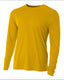 A4 NB3165 - Youth Long Sleeve Cooling Performance Crew Shirt - Gold