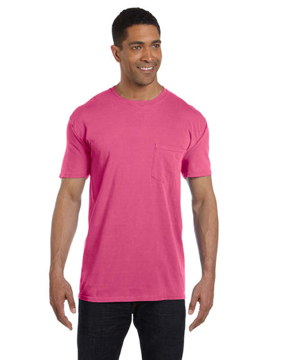 Unisex Heavyweight RS Pocket T-Shirt - Raspberry