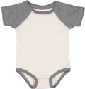 Infant Baseball Bodysuit - Natural Heather / Gran Heather