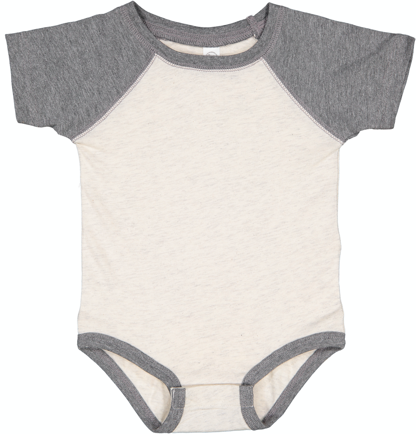 Infant Baseball Bodysuit - Natural Heather / Gran Heather