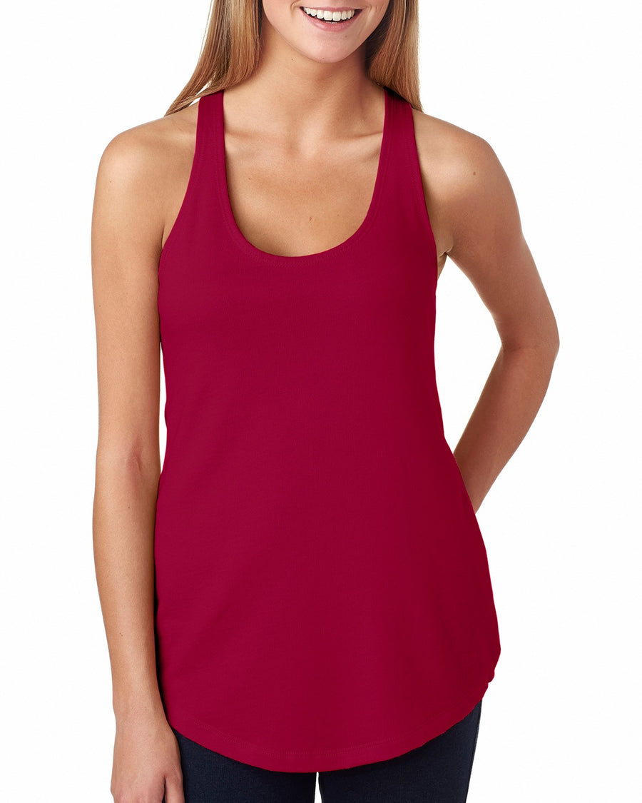 Women's French Terry Racerback Tank - Scarlet
