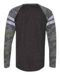 Men's Gameday Mash-Up Long Sleeve Fine Jersey T-Shirt - Vintage Smoke / Vintage Camouflage / Vintage Heather