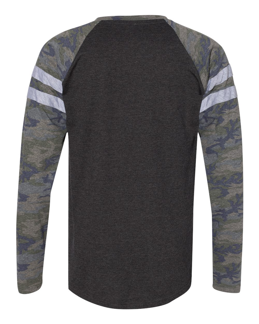 Men's Gameday Mash-Up Long Sleeve Fine Jersey T-Shirt - Vintage Smoke / Vintage Camouflage / Vintage Heather