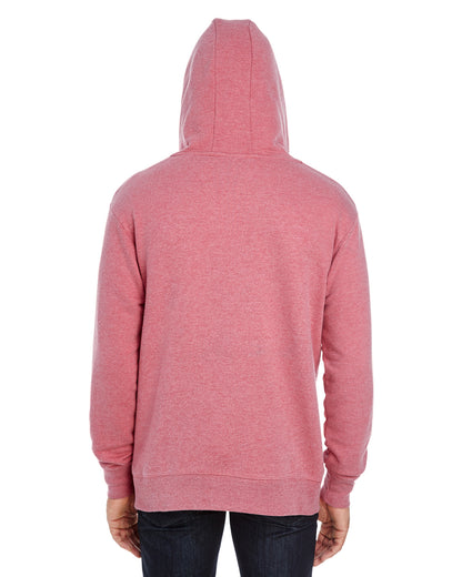 Unisex Triblend French Terry Hoodie - Cardinal Heather