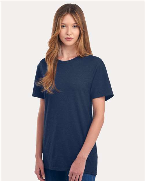 JERZEES 560MR Indigo Heather — on model side