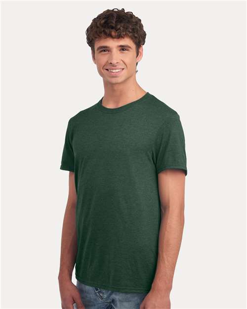 JERZEES 560MR Forest Green Heather — on model side