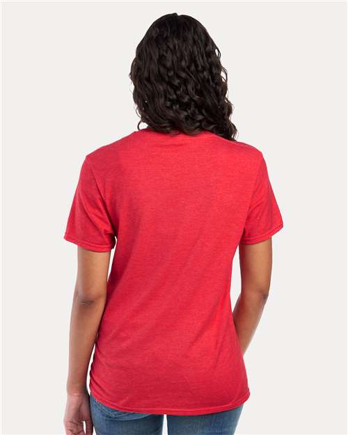JERZEES 560MR Fiery Red Heather — on model back