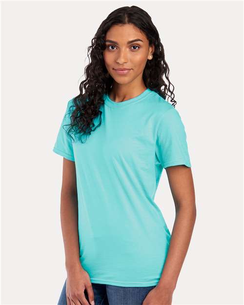 JERZEES 560MR Scuba Blue — on model side