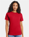 Hanes 5280 Athletic Red — on model front