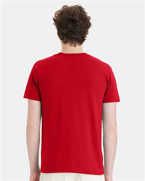 Hanes 4980 Athletic Red — on model back
