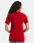 Hanes 5180 Athletic Red — on model back