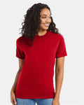 Hanes 5180 Athletic Red — on model front