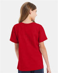 Hanes 5480 Athletic Red — on model back