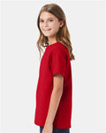Hanes 5480 Athletic Red — on model side
