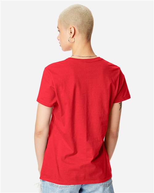 Hanes SL04 Athletic Red — on model back