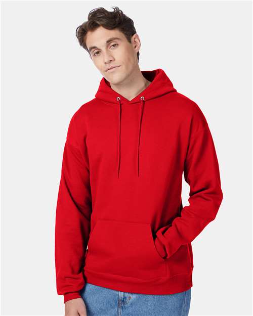 Hanes P170 Athletic Red — on model front