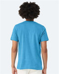 BELLA + CANVAS 3001CVC Heather Aqua — on model back