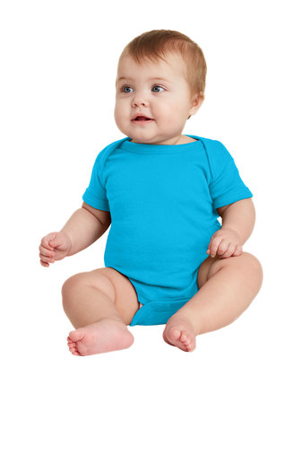 Infant Baby Rib Bodysuit - Turquoise