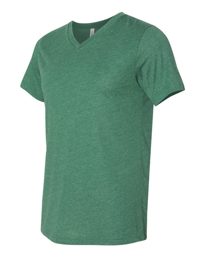 Unisex Jersey Short-Sleeve V-Neck T-Shirt - Heather Grass Green