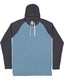 LAT 6917 - Men's Hooded Raglan Long Sleeve Fine Jersey T-Shirt - Vintage Indigo / Vintage Navy / White