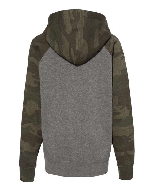 Independent Trading Co. PRM15YSB Nickel Heather/ Forest Camo — back