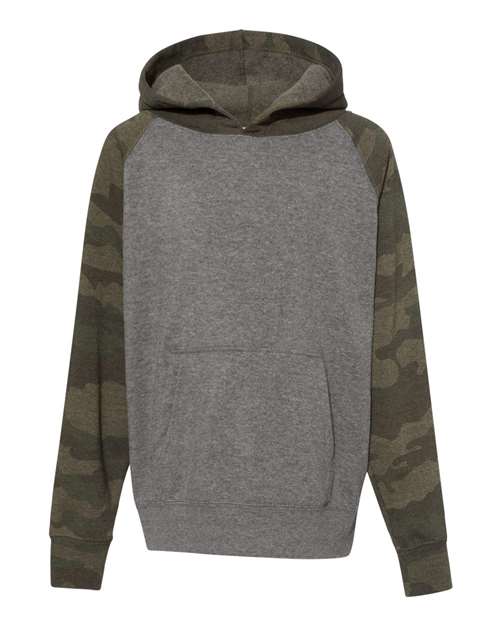 Independent Trading Co. PRM15YSB Nickel Heather/ Forest Camo — front