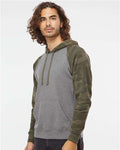 Independent Trading Co. PRM33SBP Nickel Heather/ Forest Camo — on model side