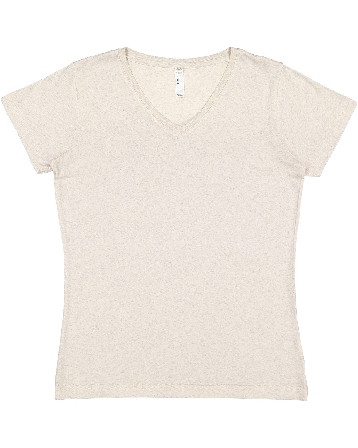 Women's V-Neck Fine Jersey T-Shirt - Natural Heather