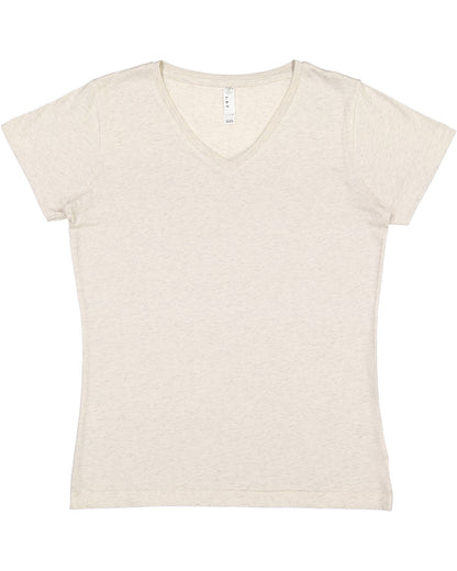 Women's V-Neck Fine Jersey T-Shirt - Natural Heather
