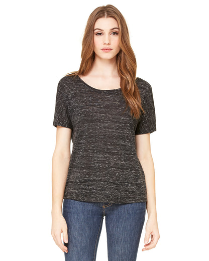 Women's Slouchy T-Shirt - Black Marble