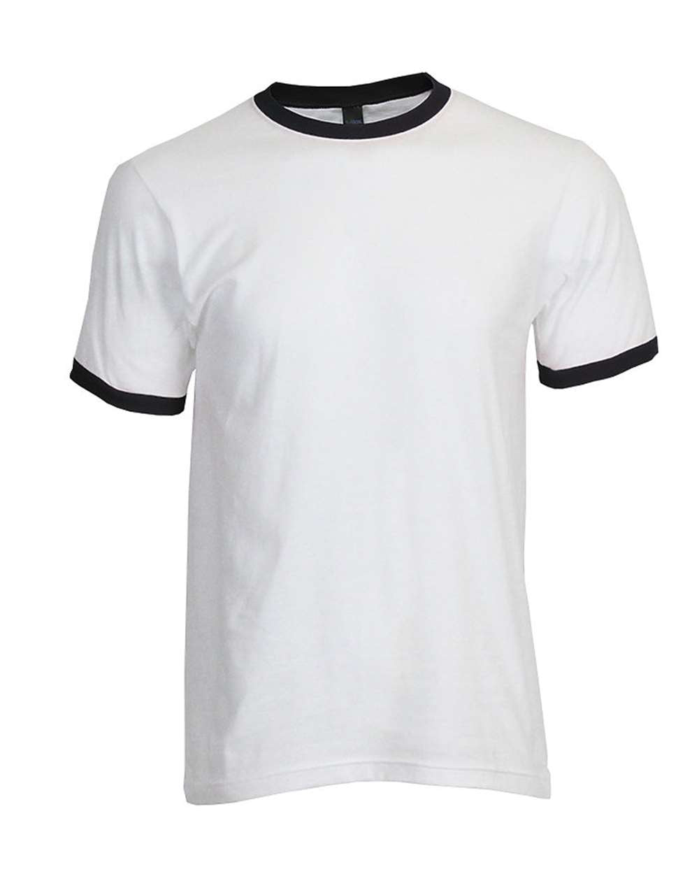 Unisex Fine Jersey Ringer Tee - White/ Black