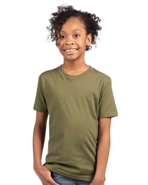 Next Level 3310 Military Green — on model front