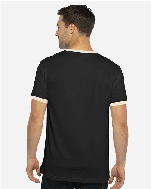 Next Level 3604 Black/ Natural — on model back