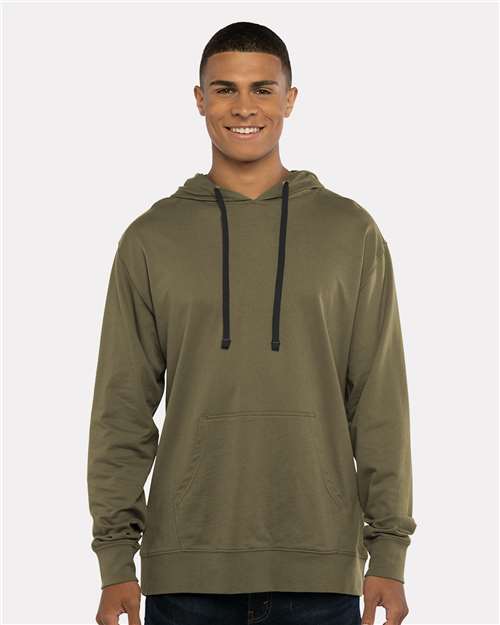 Next Level 9301 Military Green/ Black — on model front