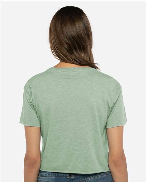 Next Level 5080 Stonewash Green — on model back