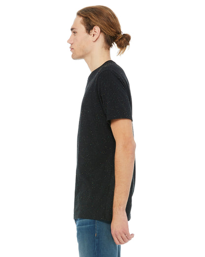 Unisex Poly-Cotton Short-Sleeve T-Shirt - Black Speckled