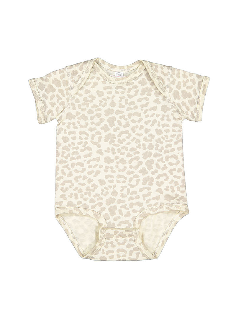 Infant Fine Jersey Bodysuit - Natural Leopard