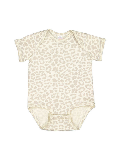 Infant Fine Jersey Bodysuit - Natural Leopard