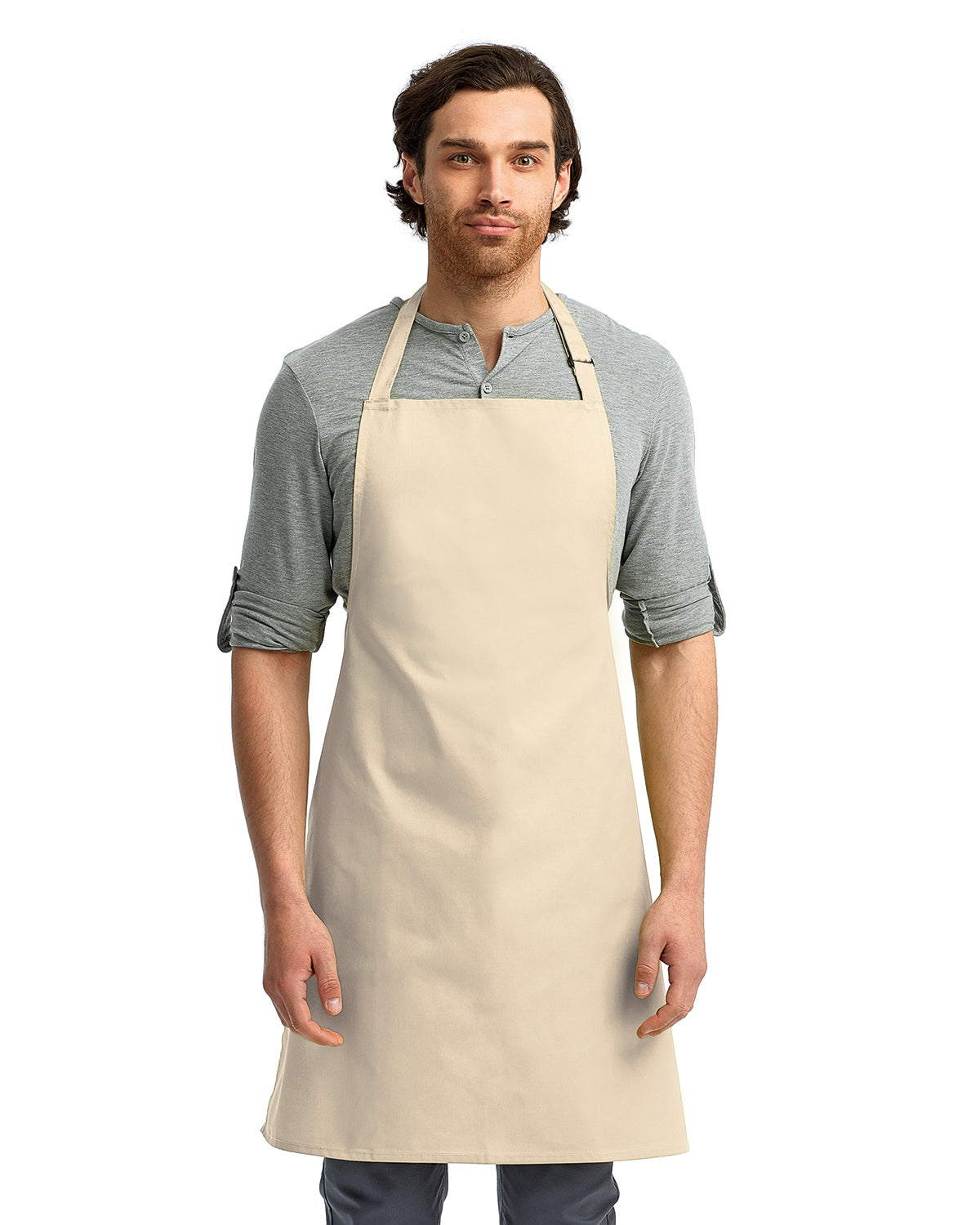 Unisex Recycled Bib Apron - Natural