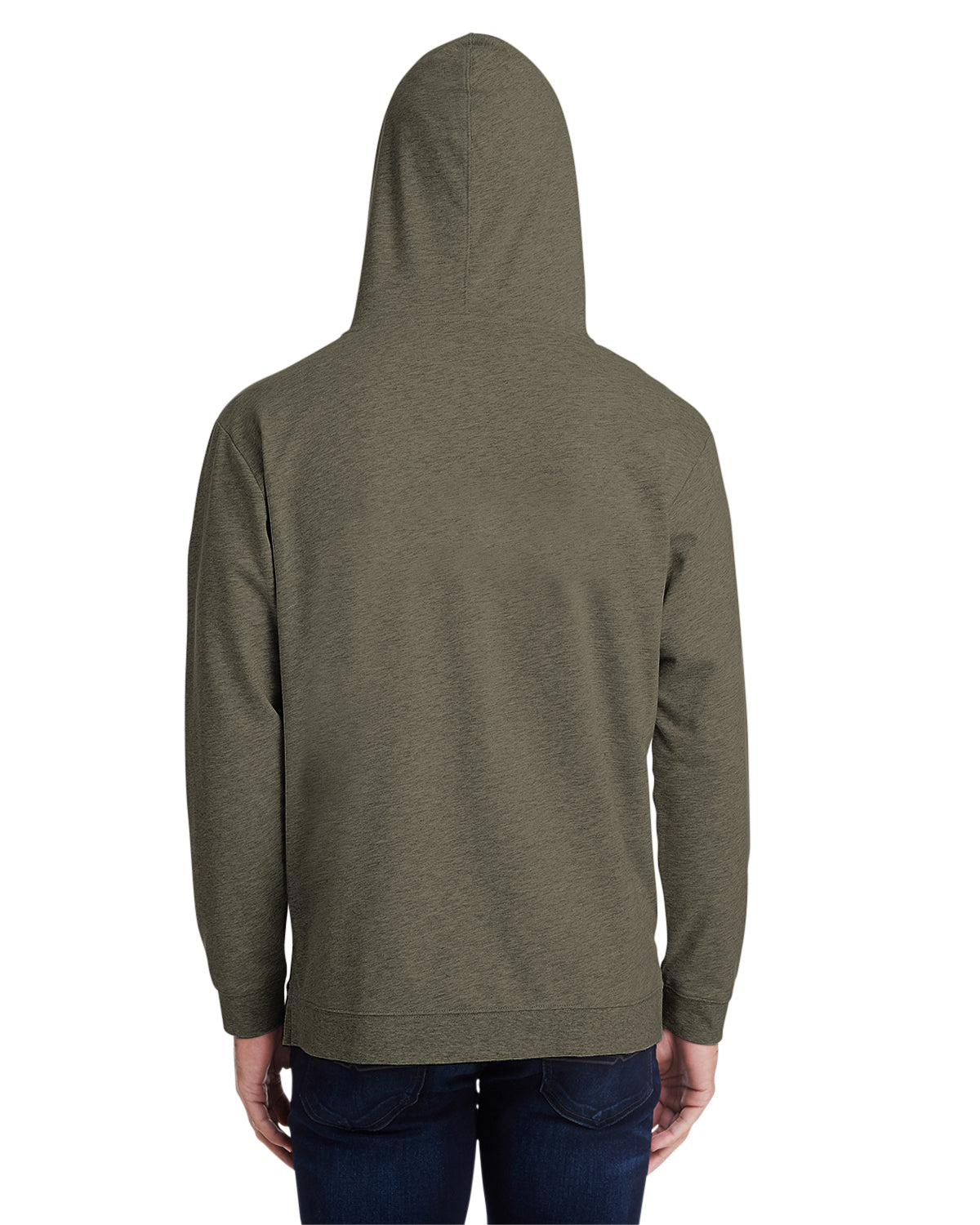 Unisex Light Terry Hoodie - Heather City Green