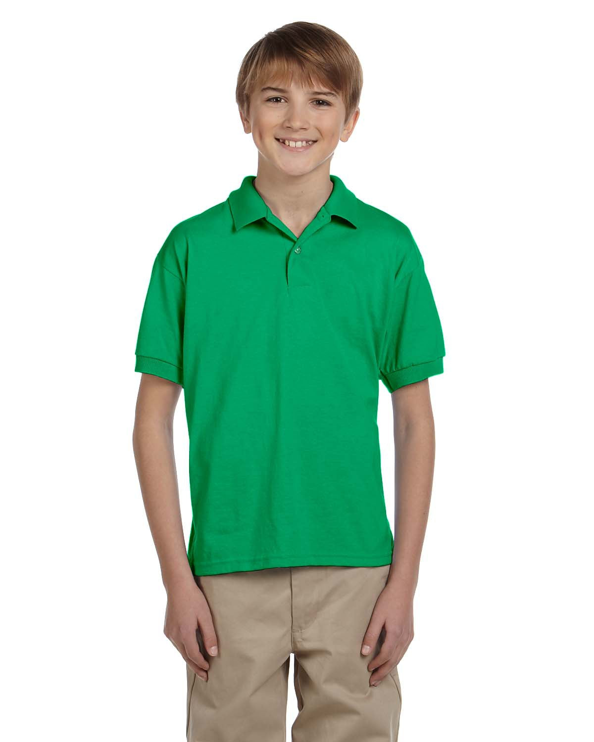 Youth 50/50 Jersey Polo - Irish Green