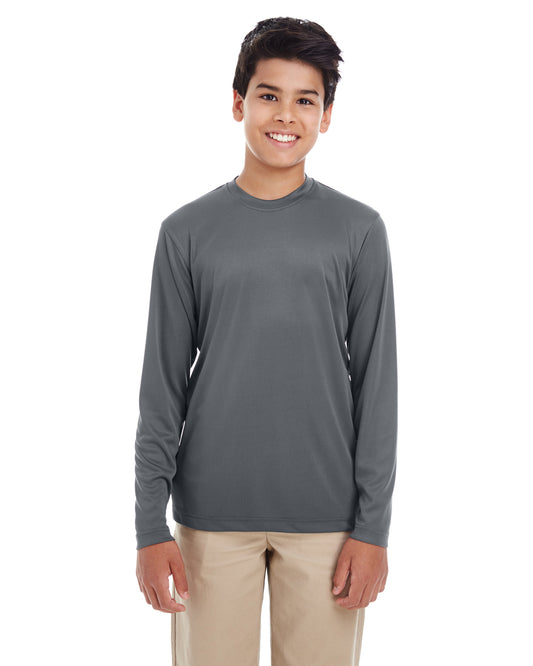 Youth Cool & Dry Performance Long-Sleeve Top - Charcoal