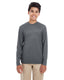 UltraClub 8622Y - Youth Cool & Dry Performance Long-Sleeve Top - Charcoal