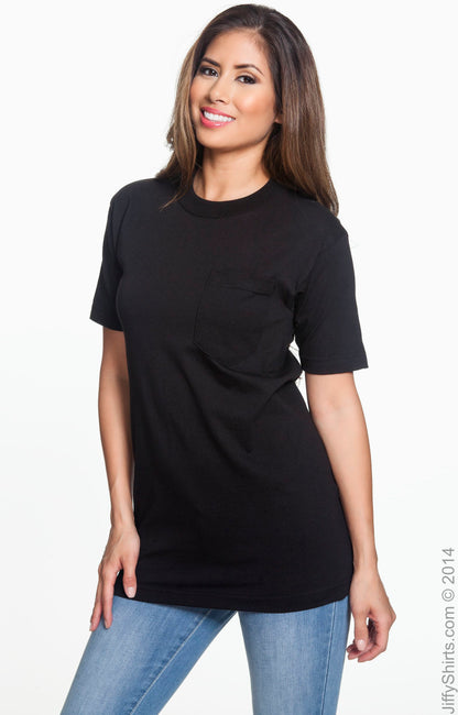 Unisex Cotton Pocket T-Shirt - Black