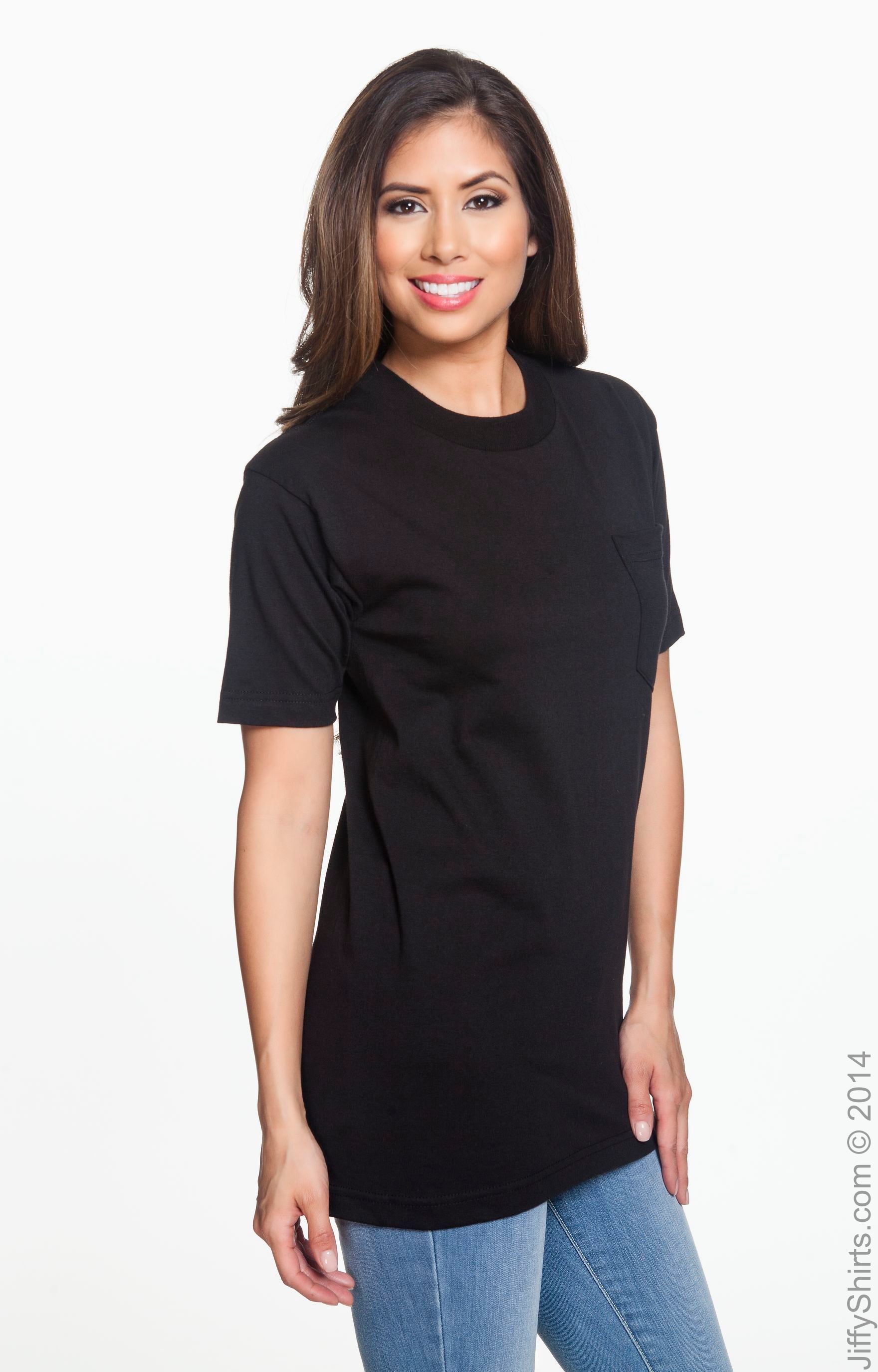 Unisex Cotton Pocket T-Shirt - Black