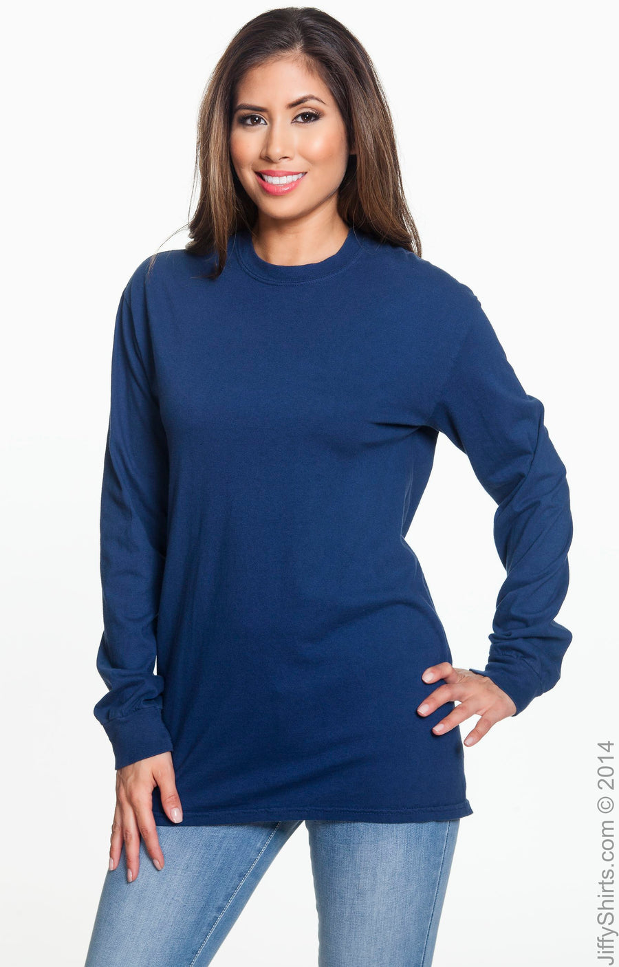 Unisex Heavyweight RS Long-Sleeve T-Shirt - True Navy