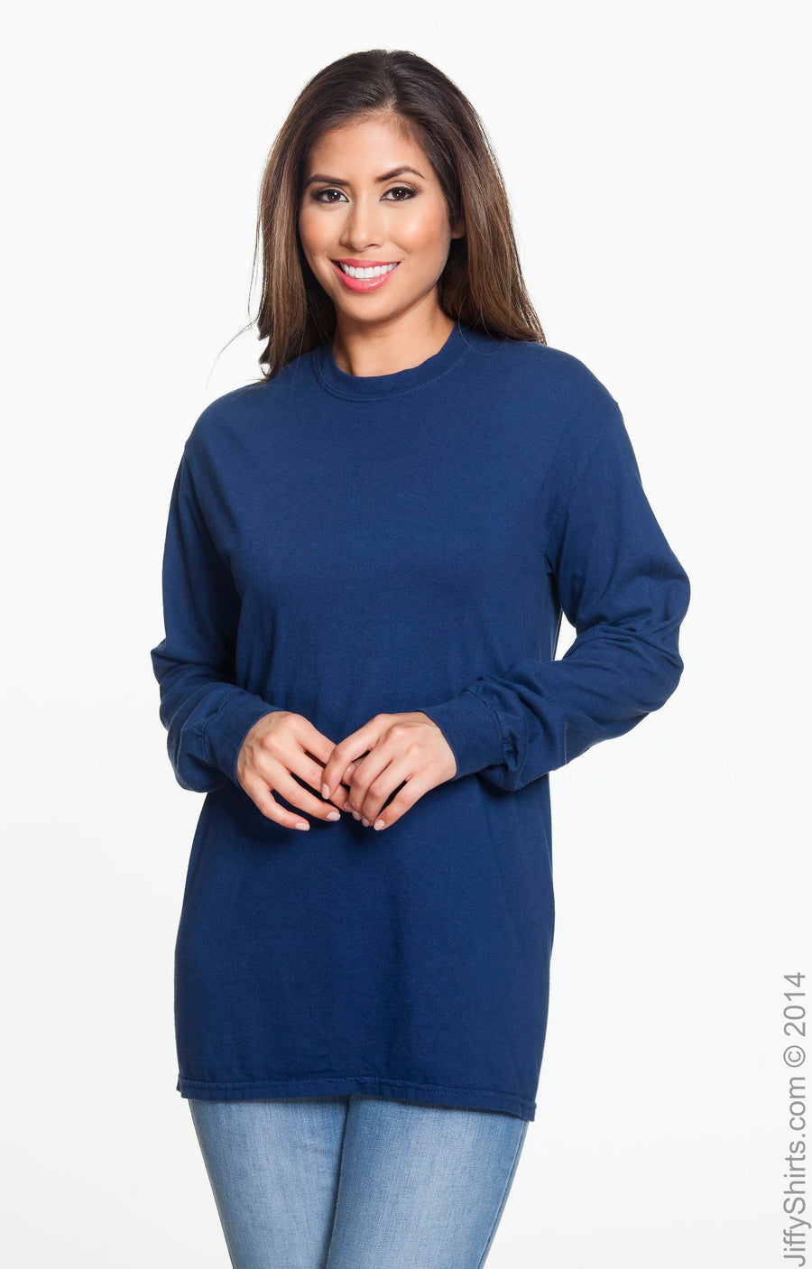 Unisex Heavyweight RS Long-Sleeve T-Shirt - True Navy